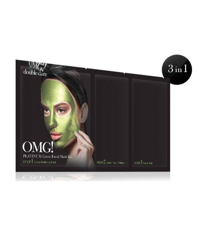 OMG! PLATINUM GREEN FACIAL MASK KIT DOUBLE DARE OMG -  7.92