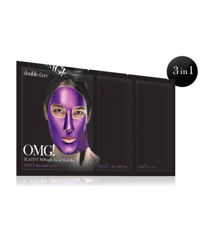 OMG! PLATINUM PURPLE FACIAL MASK KIT DOUBLE DARE OMG -  7.92