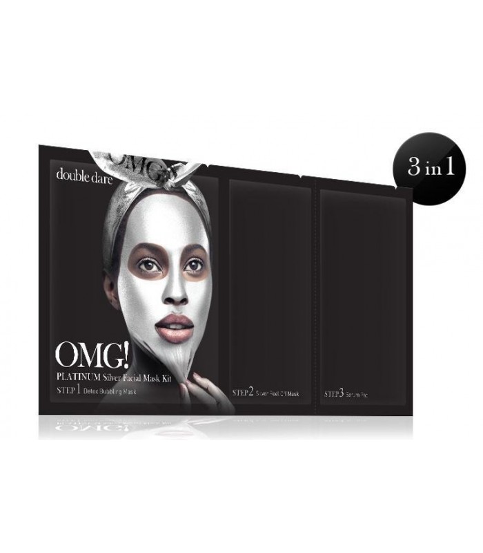 OMG! PLATINUM SILVER FACIAL MASK KIT DOUBLE DARE OMG -  7.92