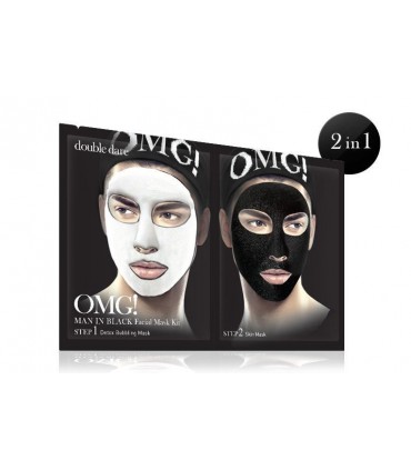 OMG! MAN IN BLACK FACIAL MASK KIT DOUBLE DARE OMG -  6.32