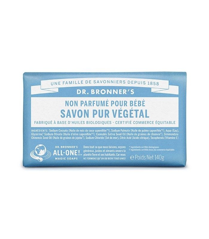 BABY UNSCENTED BAR SOAP DR. BRONNER'S 140G DR BRONNER'S 